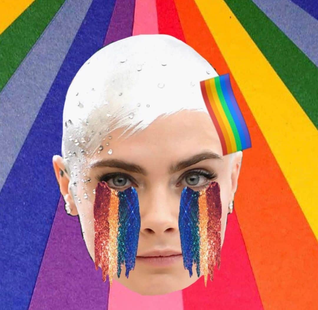 カーラ・デルヴィーニュのインスタグラム：「❤️🧡💛💚💙💜🖤🤍🤎」