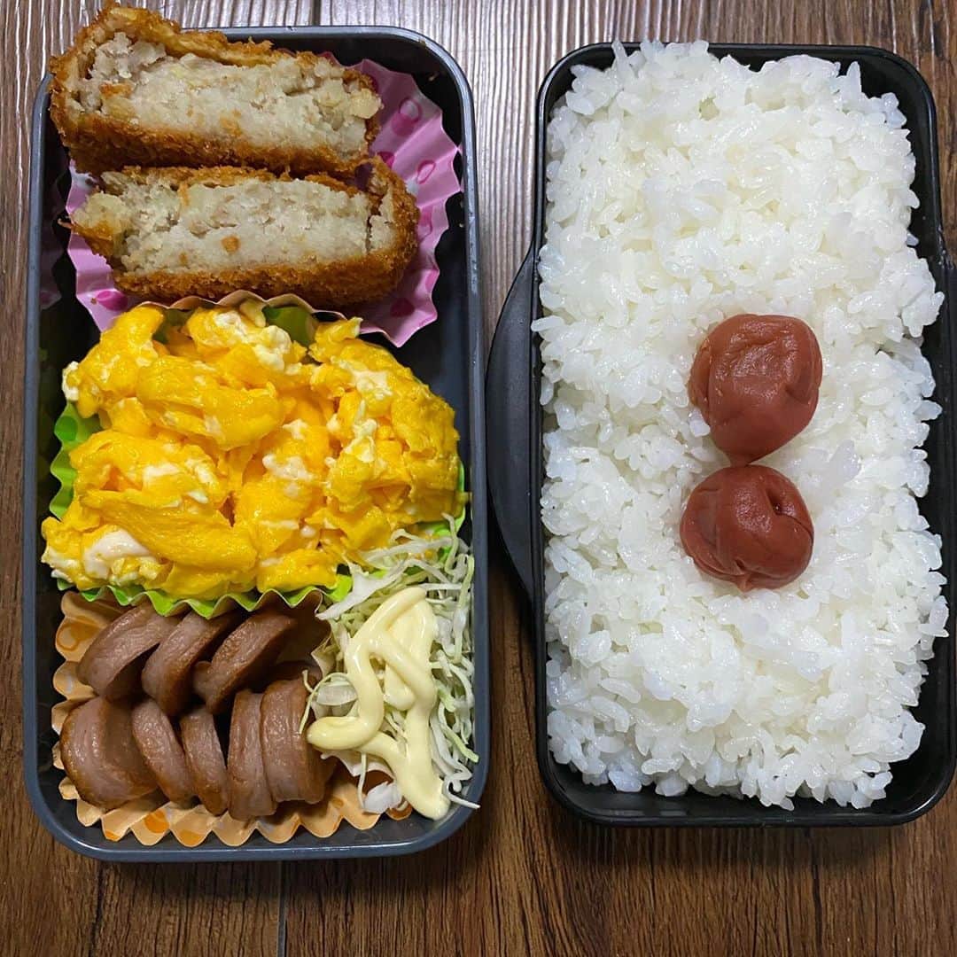小田幸平のインスタグラム：「今日は徳島インディゴソックスと試合⚾️2時間40分ぐらいの🚌移動。なので5時起きからの弁当🍱梅干し2個の夏バテ予防完璧❗️行って来ま〜す。#はげch#愛媛マンダリンパイレーツ#読売ジャイアンツ#弁当#徳島インディゴソックス#梅干し#夏バテ予防」