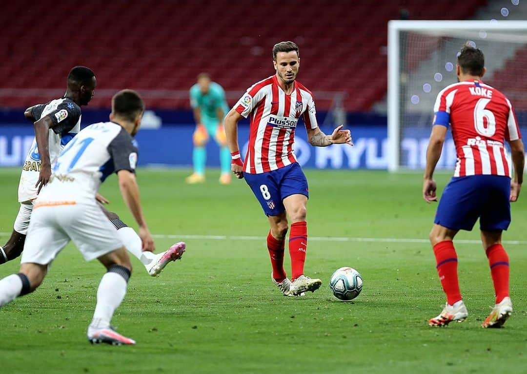 サウル・ニゲスさんのインスタグラム写真 - (サウル・ニゲスInstagram)「Vamos!!! 💪🏽💪🏽 Gran trabajo de todos para llevarnos la victoria hoy en el Metropolitano. ¡Aupa Atleti! 🔴⚪️」6月28日 7時49分 - saulniguez