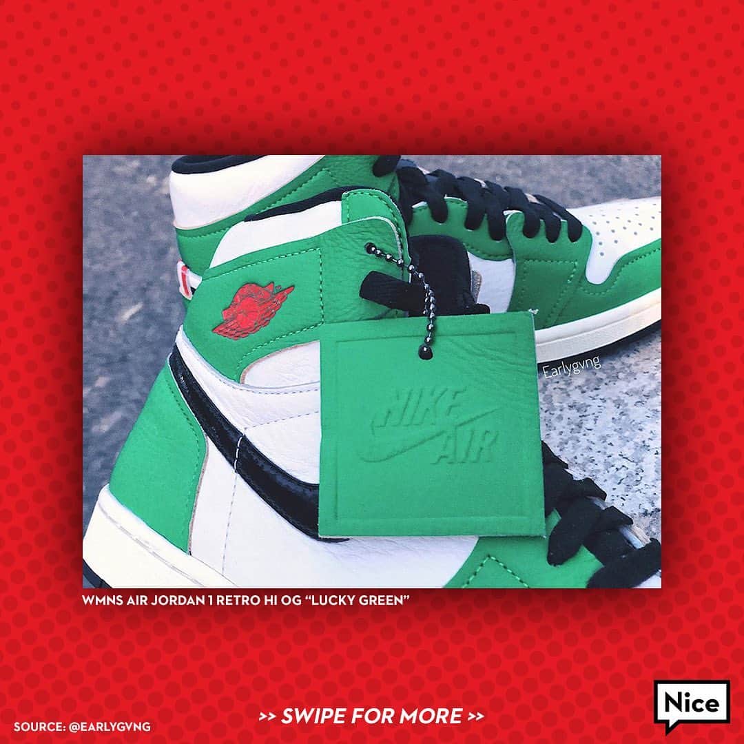 Nice Kicksさんのインスタグラム写真 - (Nice KicksInstagram)「Is the WMNS Air Jordan 1 “Lucky Green” 🔥 or 🚮? 📸: @earlygvng」6月28日 7時52分 - nicekicks