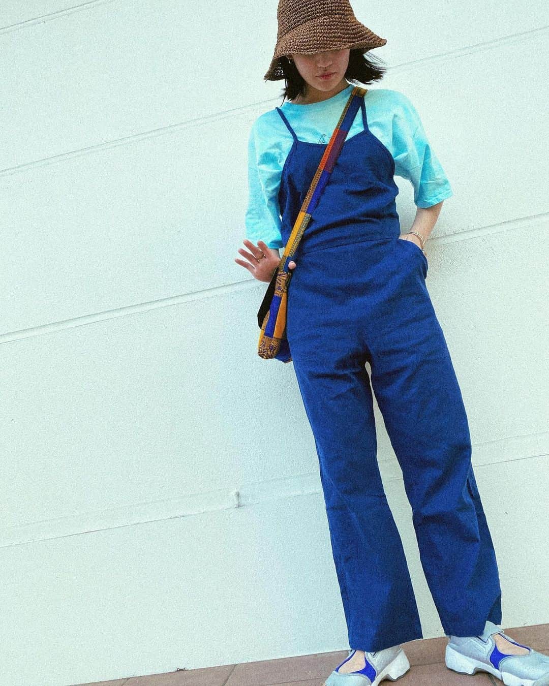 佐々木莉佳子さんのインスタグラム写真 - (佐々木莉佳子Instagram)「﻿ ノーファンデDAY🕊﻿ ﻿ 久々にカラーマスカラ🦕﻿ ﻿ おニューのT-shirtも届いて﻿ 天気も良くて最高な1日だった👏🏽❤️﻿ ﻿ カバンはメキシコに行った時にgetした物🇲🇽﻿ ﻿ #アンジュルム #佐々木莉佳子﻿ #Blue#ささきのふく﻿」6月4日 22時19分 - rikako_sasaki.official