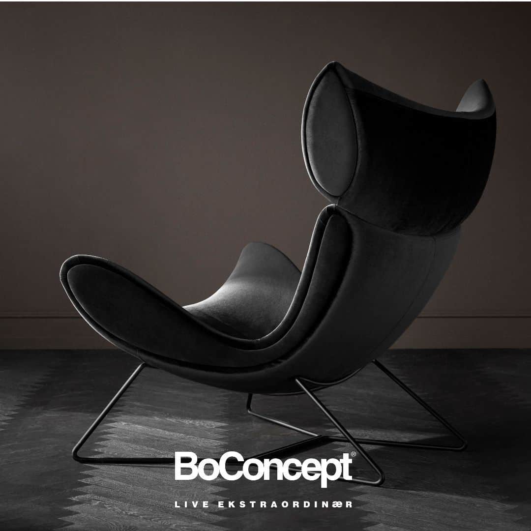 BoConceptさんのインスタグラム写真 - (BoConceptInstagram)「The Imola chair by Henrik Pedersen is unique Danish design.  Did you know Henrik took inspiration from the swirling halves of a tennis ball? Unlike most lounge chairs, where the curves are parts of a circle – perhaps a quarter or an eighth – Imola’s curves are fluid and truly organic. As Henrik put it, “It was more about the flow of the pen than rules of geometry.” It comes with a wireframe or swivel base and optional footstool. Only a handful of craftspeople are qualified to upholster Imola; training that takes a year to complete.  Each chair uses around 3.5 square metres of fabric and over sixty metres of thread. And like nearly every upholstered design, Imola can be finished in any of our 120+ options.  Colour + fabric/leather: what would you choose?  #boconcept #imolachair #livingroom #liveekstraordinaer」6月4日 15時34分 - boconcept_official