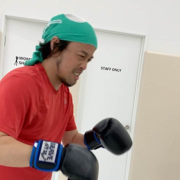 岸本加世子のインスタグラム：「かよちゃんトレーニング。邪魔するの巻。#bravegym#芦田崇宏#岸本篤史 #やついいちろう」