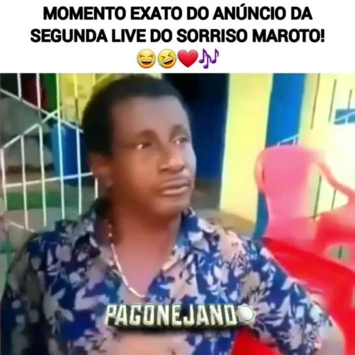 Sorriso Marotoのインスタグラム：「Já vai preparando o ♥️ 😂😂😂 Dia 14/JUN às 14h no Youtube! #SorrisoAMAasAntigasARevanche (via @pagonejando)」
