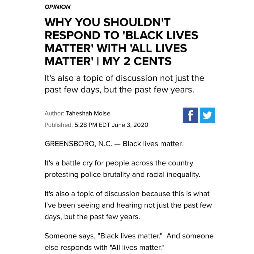 トーレイ・デヴィートのインスタグラム：「To all my followers - Understand THIS. #blacklivesmatter . Article written by @taheshah」
