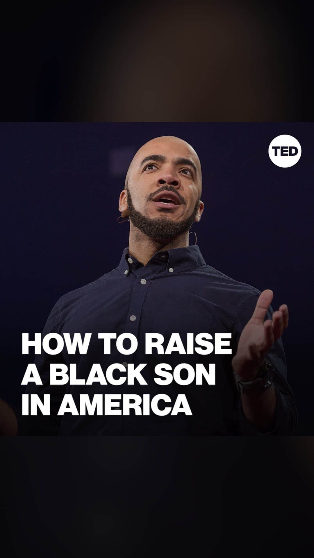 TED Talksのインスタグラム：「"Son, I'm sorry, but you can't act the same as your white friends. You can't pretend to shoot guns. You can't run around in the dark. You can't hide behind anything other than your own teeth." In a searing, poetic talk, Clint Smith (@clintsmithiii) shares the struggle of raising a Black son in a country that routinely presumes that Black men are guilty.  Watch more talks on race and racism in the US here: https://go.ted.com/understandingracism」