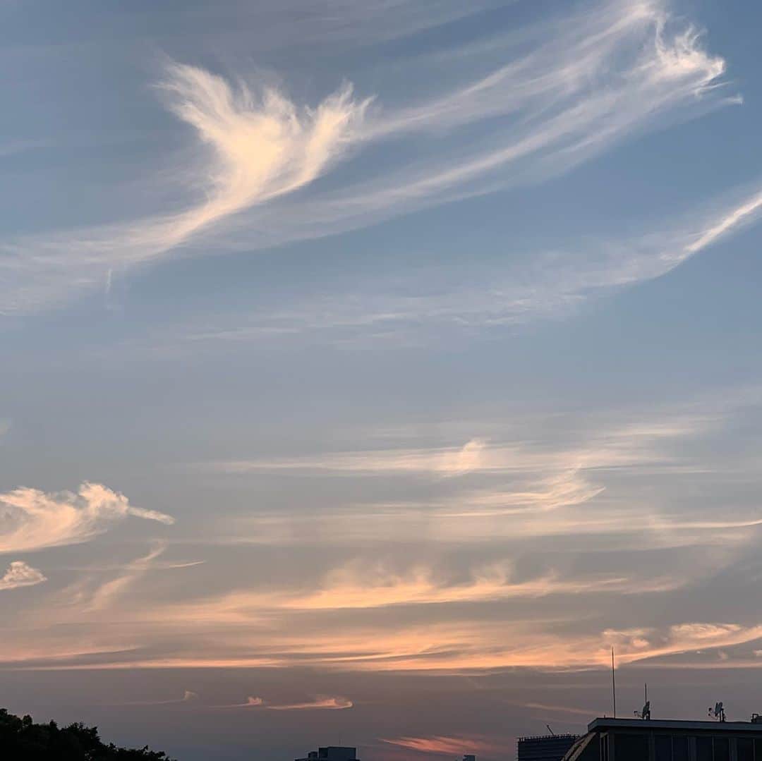 石田ゆり子さんのインスタグラム写真 - (石田ゆり子Instagram)「Today’s Sunset  この美しい空のもと みんなみんな元気でいてくださいと願う。 世界中のどんな国もこの空のもとでつながっている。 そう思うとわたしはいつも 幸せな気持ちになるのです。」6月5日 0時09分 - yuriyuri1003