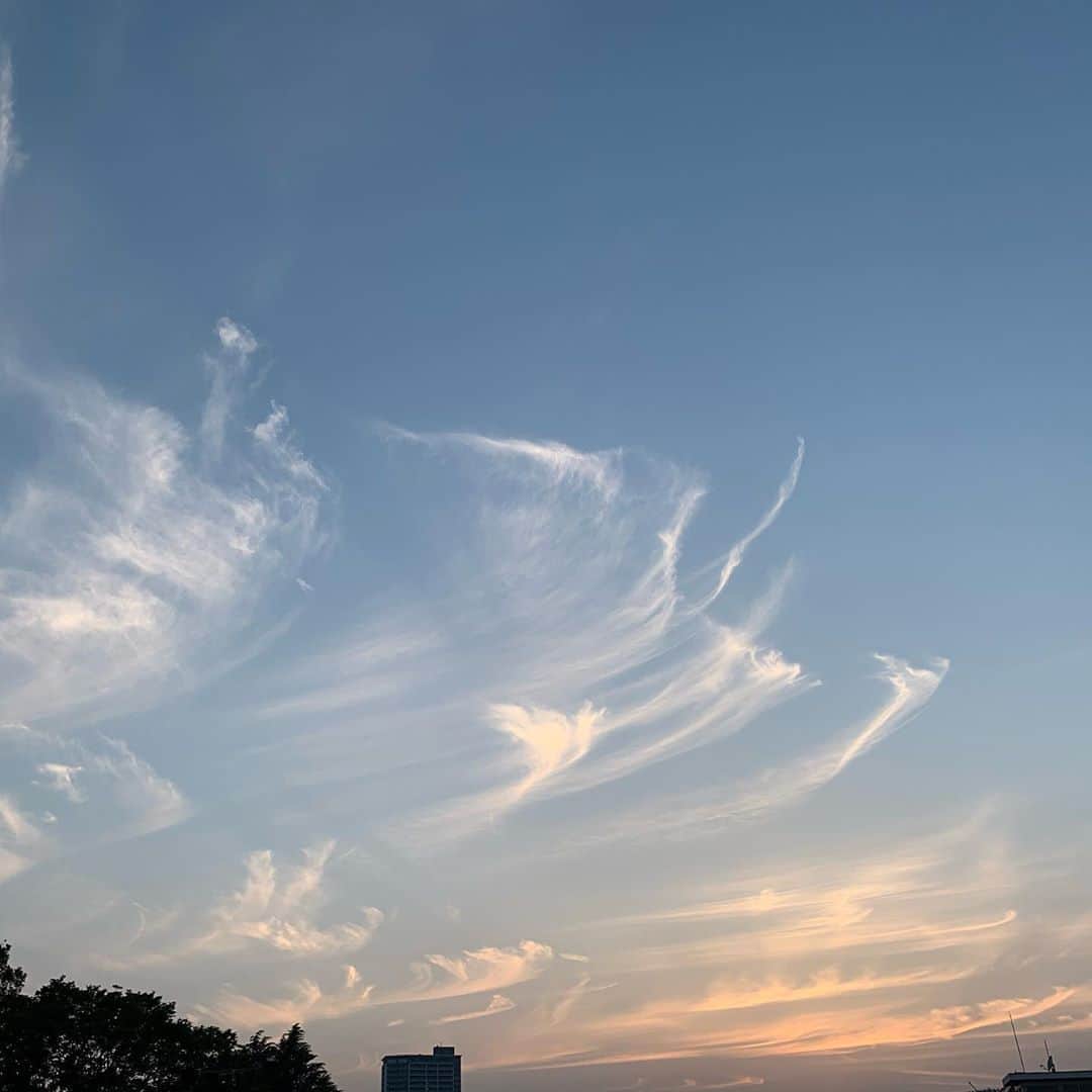 石田ゆり子さんのインスタグラム写真 - (石田ゆり子Instagram)「Today’s Sunset  この美しい空のもと みんなみんな元気でいてくださいと願う。 世界中のどんな国もこの空のもとでつながっている。 そう思うとわたしはいつも 幸せな気持ちになるのです。」6月5日 0時09分 - yuriyuri1003