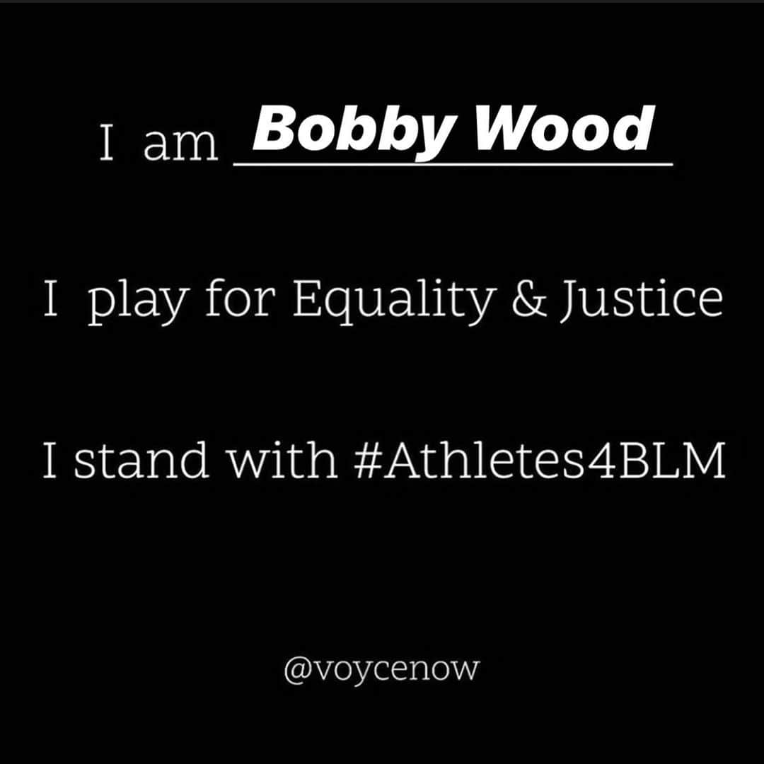 ボビー・ウッドのインスタグラム：「#Athletes4BLM」