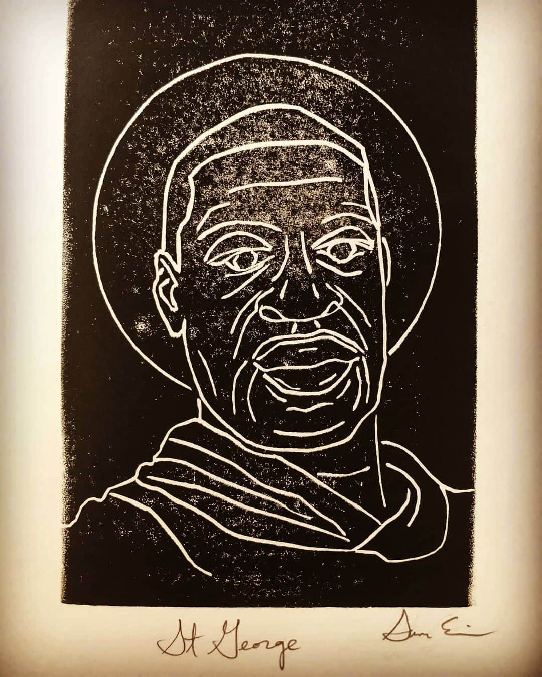 Cory Richardsさんのインスタグラム写真 - (Cory RichardsInstagram)「MAKE. EMOTION. ACTION. Yesterday, I bought this amazing woodblock print 'St. George' from my friend @bookofsamuel Sam Elias. He's personally doing a limited run with ALL proceeds being donated to a handful of organizations that do the tireless work of battling the racial issues that divide America and Americans. I believe in the power of ART to change the world. Many people have asked what they can DO. How do we turn emotion into action? First of all, we don't let a sense of helplessness paralyze our action. Your contribution in any capacity MATTERS. One profoundly impactful way is through donation to organizations working on the frontlines of the racial divide that plagues our nation. So today I want to offer a way to ACT. Go to @bookofsamuel for details on the ART and ACTION. Donation empowers and deepens the work being done. // For me, I want to be reminded that this is not a moment, but a movement. And movements require CONSTANT ACTION. For me that is what this piece of art is and will be...something I can look at EVERY DAY to be reminded of my place and my role in this...and a call to ALWAYS do more. (Pls note that this is an unaffiliated, one man, grass roots art operation/campaign. This is a personal action that we can be part of. thanks)」6月5日 0時46分 - coryrichards