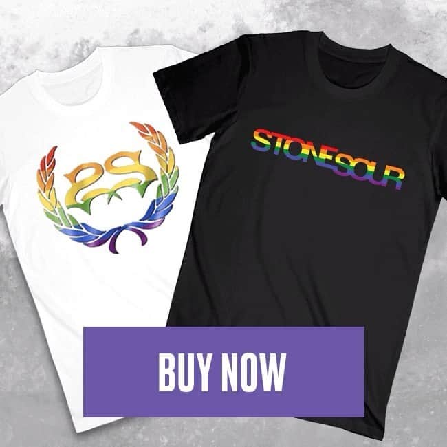 Stone Sourのインスタグラム：「In support of our family members, friends,  fans and all LGBTQ community, we’re extremely proud to offer these 2 limited edition tee shirts for the month of June. A portion of the proceeds will go to  The Matthew Shepard Foundation whose mission is to inspire individuals, organizations, and communities to embrace the dignity and equality of all people. Link in story. #Pride」