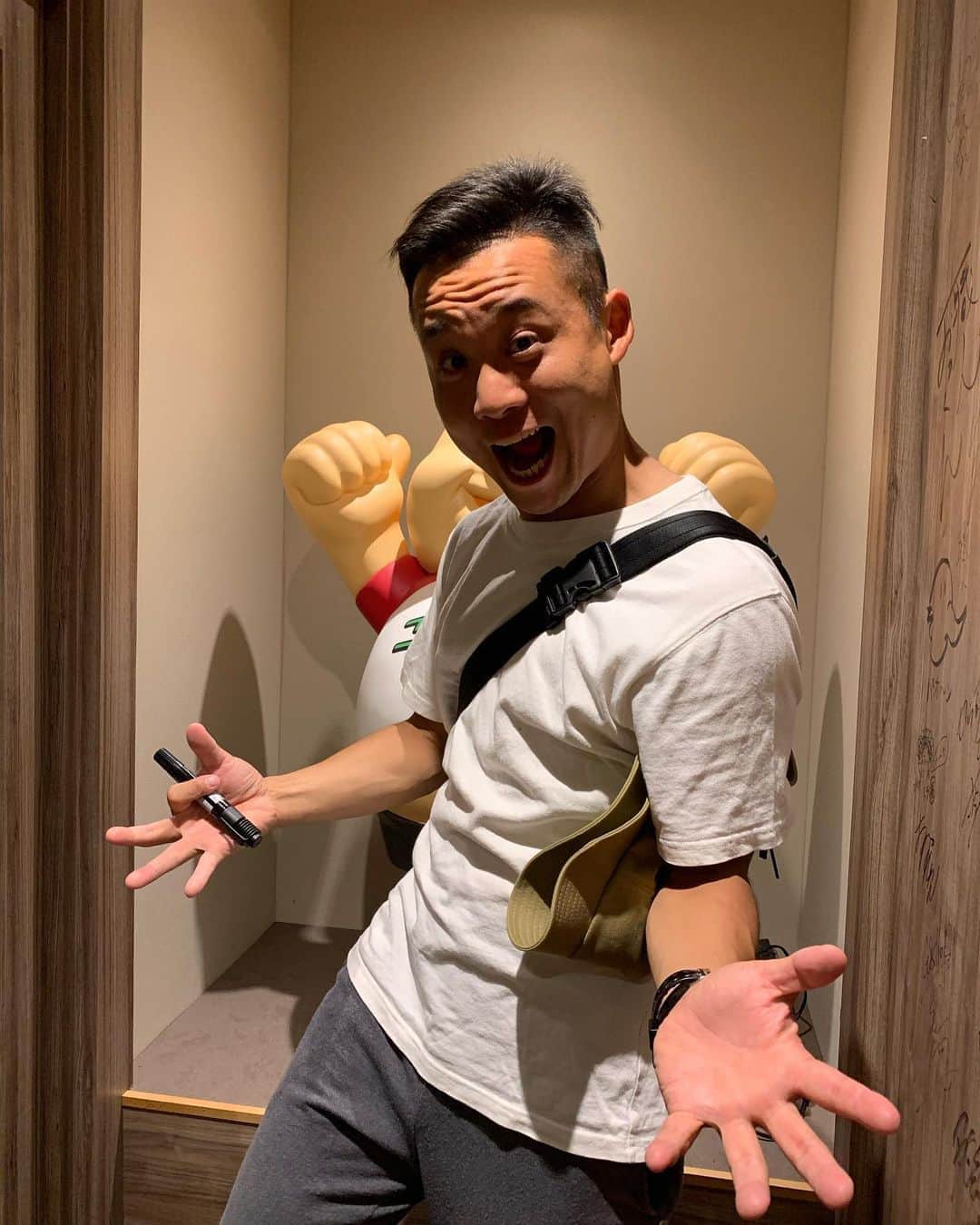 のインスタグラム：「先日ガオ〜ちゃんとシカゴ実業の山本プロ野球来てくれました！ありがとう😊」