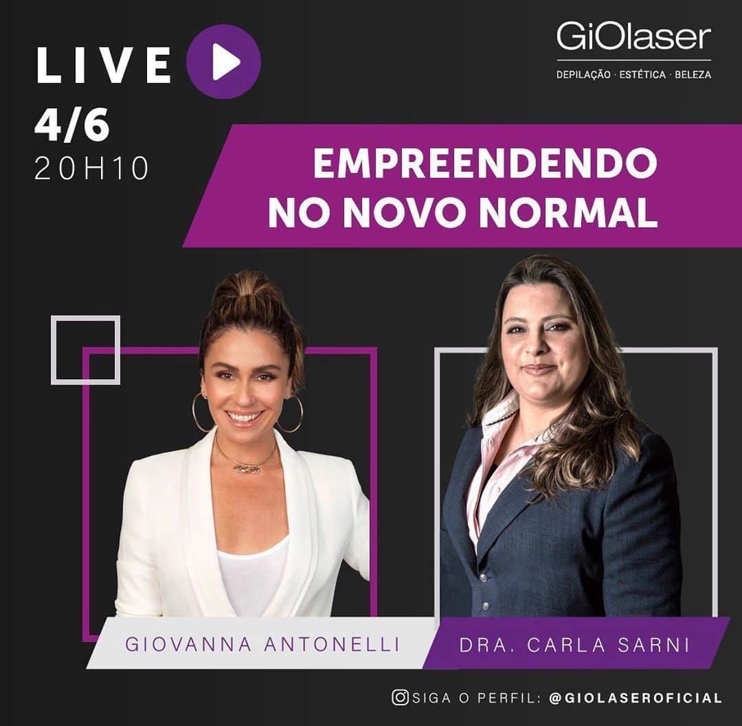 Giovanna Antonelliのインスタグラム：「Hoje um papo super bacana sobre nossa @giolaseroficial, sobre o mercado, empreendedorismo, com minha sócia 'expert' em franchising @dracarla.sarni !!!!」