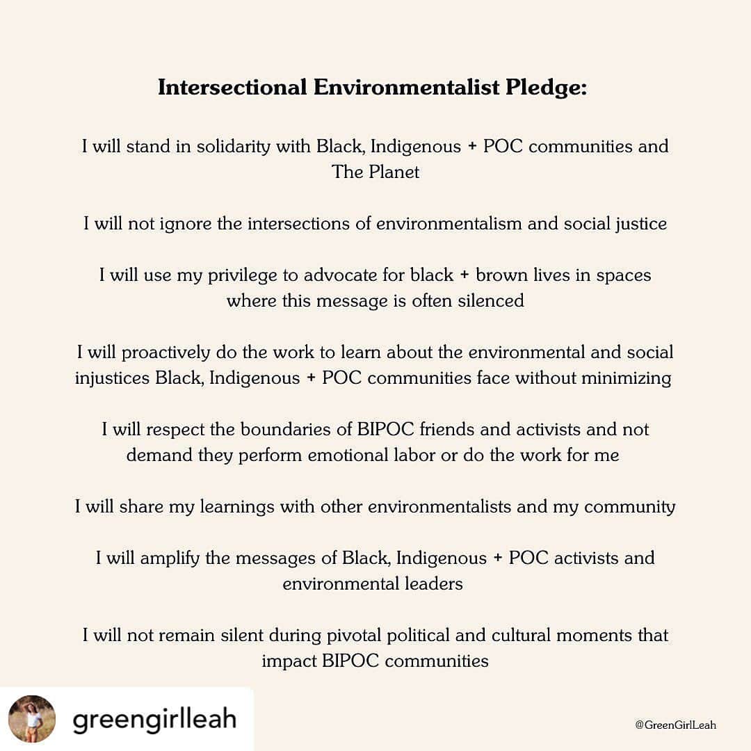 patagoniaさんのインスタグラム写真 - (patagoniaInstagram)「We’re inspired by our friend and colleague @greengirlleah . . . •Social justice cannot wait. It is not an optional “add-on” to environmentalism. It is unfair to opt in and out of caring about racial injustices when many of us cannot. These injustices are happening to our parents, our children, our family and our friends. I’m calling on the environmentalist community to stand in solidarity with the black lives matter movement and with Black, Indigenous + POC communities impacted daily by both social and environmental injustice.  Please swipe to learn more about intersectional environmentalism and take the pledge.  Here is a list of some of my favorite accounts I follow that raise awareness for intersectional environmentalism, please tag more in the comments!: @mikaelaloach @toritsui_ @jamie_s_margolin @queerbrownvegan @diandramarizet @wildginaa @aditimayer @naturechola @nativein_la @amaze_me_grace @she_colorsnature @switchbackshawty @bleavitt8 @badgal_brooky @teresabaker11 @ImKevinJPatel @Xiyebeara @lainetew @sophiakianni @xiuhtezcatl」6月5日 4時27分 - patagonia