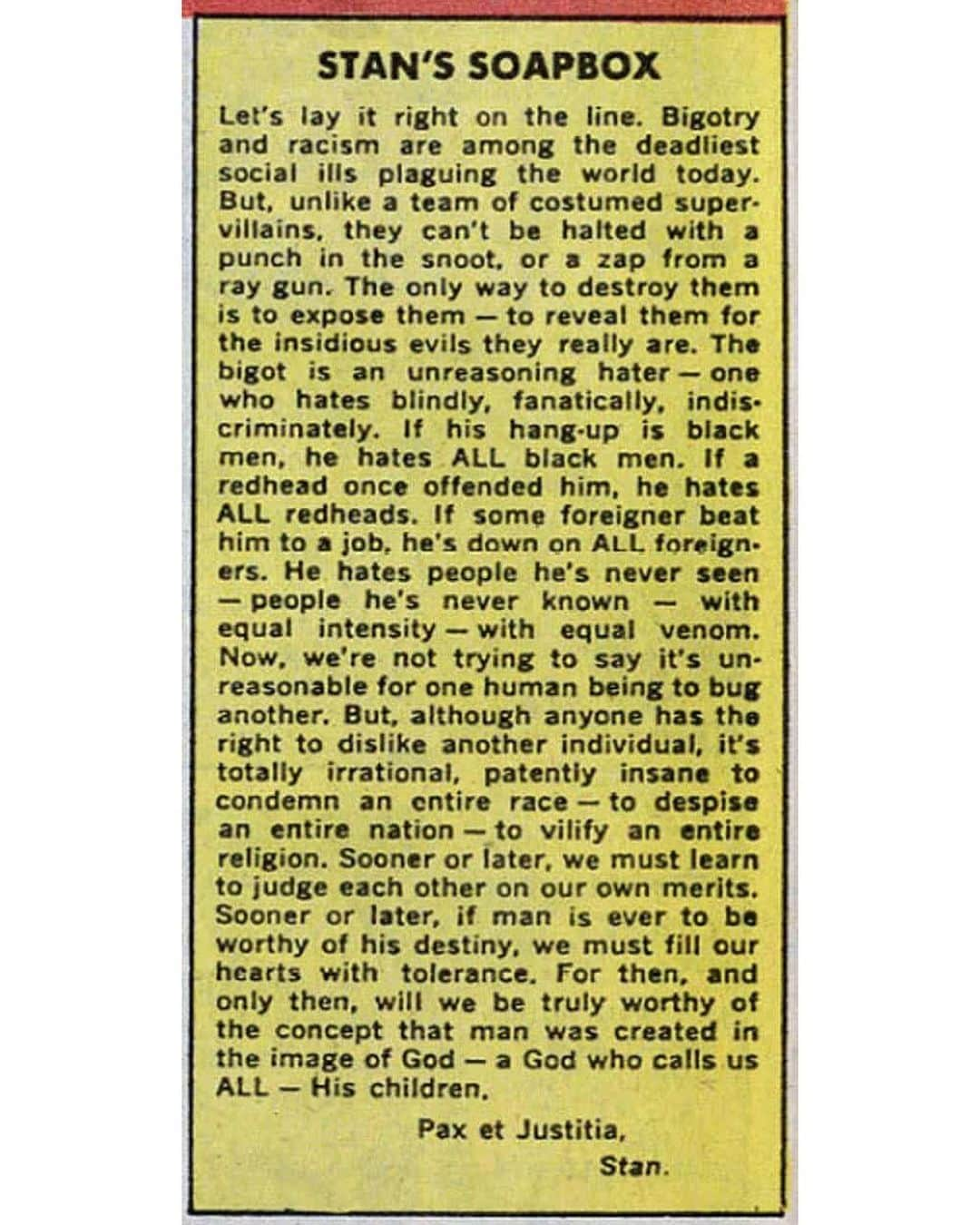 スタン・リーさんのインスタグラム写真 - (スタン・リーInstagram)「Stan’s Soapbox, 1968.」6月5日 4時25分 - therealstanlee