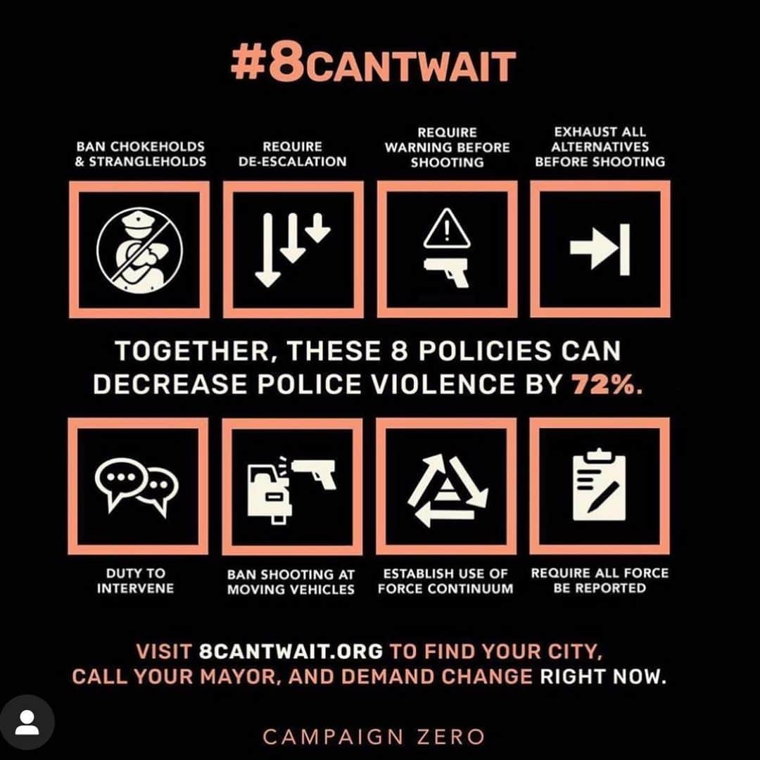 ヴァネッサ・ハジェンズさんのインスタグラム写真 - (ヴァネッサ・ハジェンズInstagram)「@campaignzero has launched #8CantWait, a list of 8 policies that, when combined, have the power to reduce police violence that results in death by up to 72%. YUP you read that right. 72%. The 8 policies are common sense and easy to understand ideas regarding use-of-force that will make our communities safer. I’m supporting #8CantWait, and I urge you to join me. Let’s flood the mayor’s offices across the country with clear demands that these policies be enacted immediately. We simply CANNOT wait — too much is at stake. These changes can be made RIGHT NOW. Your mayor has the power to change them immediately, but we have to use our voices and make the demand. Go to 8cantwait.org」6月5日 6時05分 - vanessahudgens