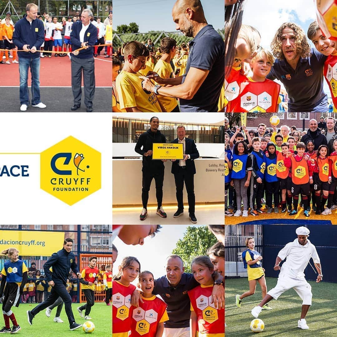 ヨハン・クライフのインスタグラム：「🔙 #OTD in 2003 the first Cruyff Court was born, a place in the community for kids to play! ⠀ Since then, more than 275 Cruyff Courts worldwide and many athletes, football players and clubs joined Johan in his ambition of giving back! 💪🏼 ⠀ #CruyffLegacy #CreatingSpace」