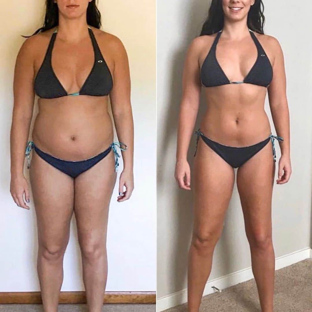 Ainsley Rodriguezさんのインスタグラム写真 - (Ainsley RodriguezInstagram)「Drop some ❤️👇🏻 for my client Nicole after 7 WEEKS with me! CLIENT SPOTS FOR NEXT WEEK ARE NOW OPEN! . Nicole had gained weight after having ACL surgery and wanted to shed the layer she had put on due to her lack of mobility and decline in motivation. We worked around her injury, got her diet in check and subsequently not only did she shed the unwanted fat, but her ENERGY & confidence came back in full swing! 🙌🏼 . Client spots for next week are NOW OPEN! DM your e-📬 for more info on getting started! All programs are 100% custom and account for injuries, allergies, schedule & lifestyle, level of fitness, where you will be training from, fave foods etc! 🤗 Home programs & no equipment programs also available 🏡」6月5日 8時26分 - ainsley