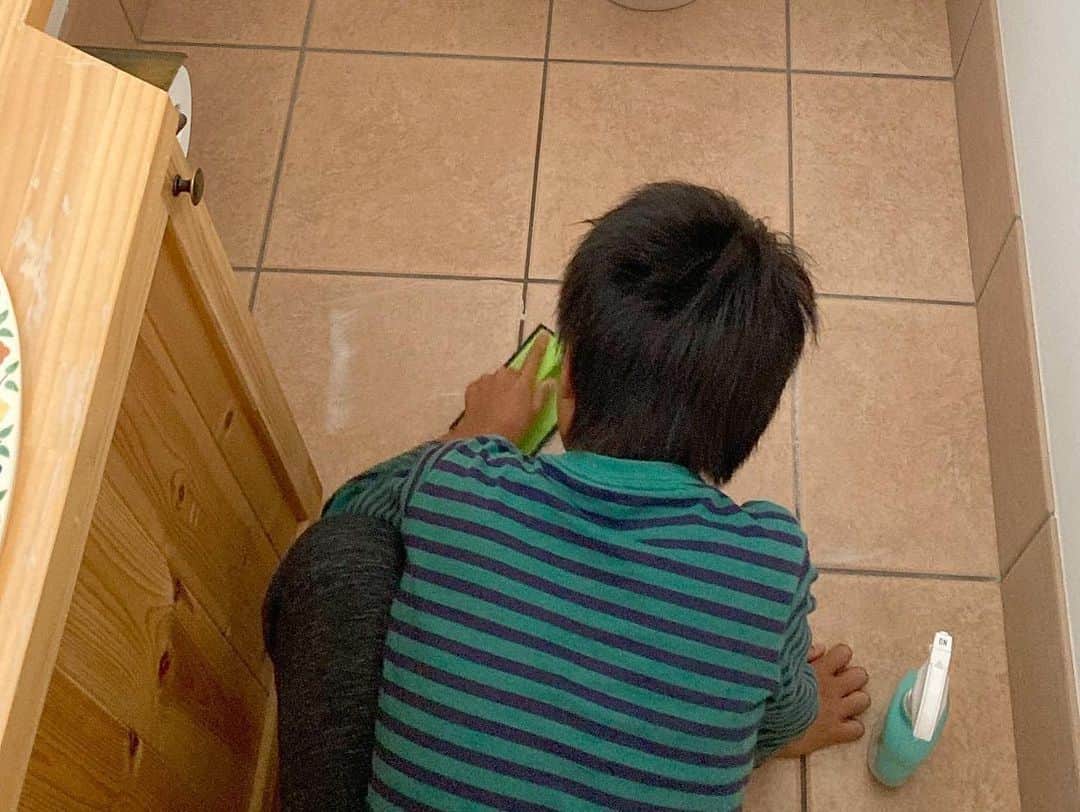 aco.さんのインスタグラム写真 - (aco.Instagram)「2020.6.5  少し前の#めんどくさいチャレンジ この日は#換気扇掃除  年末大掃除ができていなかったので まぁまぁ汚れてました。  つけ置きしたい所でしたが 娘がぐずり出すとどうにもならないので #ウタマロクリーナー で。 . コンロ周りのキッチンツール立てや キッチン上の飾り棚、 ダイニング上の照明も拭きました。  とてもとてもとてーーーもめんどくさかったけど笑 休校中の息子がよくお手伝いしてくれ、 この日はトイレのタイル磨きをしてくれていたので 頑張れました🙌 （息子はささっと終わってましたが😂）. . . . @kagi.__ ちゃんが #換気扇フィルター を使っているのを見て 私も貼ってみました。  我が家のシロッコファンはとても外しにくいので これで掃除が少しでも楽になればいいな😭  換気扇フィルターや 高い所の掃除に欠かせない脚立 （軽くて安定感抜群、10年使ってもどこも壊れない頼れるやつ） @aco.chaaaaan の楽天roomに載せてます☺️ . . . . . 来週から息子は通常授業が始まります。 息子とゆっくり過ごした嘘みたいな3ヶ月間。  コロナは辛かったけど、 娘と息子の戯れる姿を 2人が大人になっても思い出すんだろうなぁ😌 . . .」6月5日 14時28分 - aco.chaaaaan