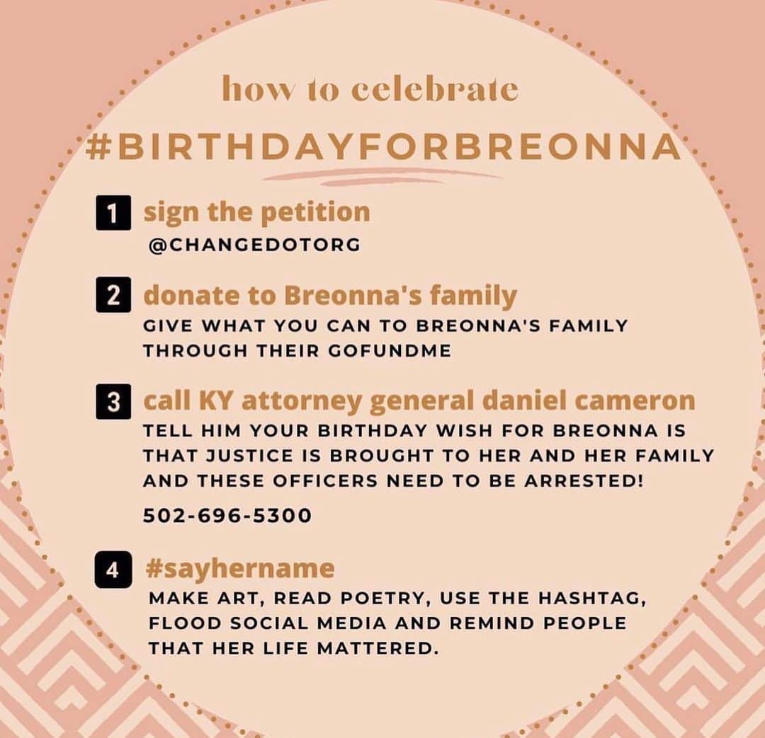 ケイト・ハドソンさんのインスタグラム写真 - (ケイト・ハドソンInstagram)「Today Breonna Taylor’s would have been 27. No arrests have been made. #SayHerName #BreonnaTaylor #JusticeForBreonnaTaylor (Art @arielsinhaha )」6月6日 1時22分 - katehudson