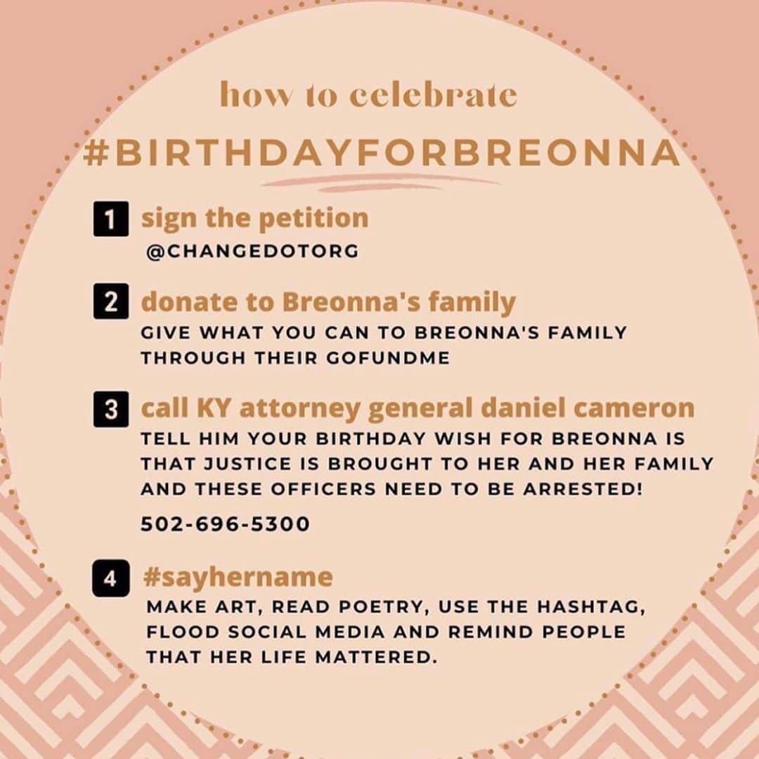 ナッシュ・オーバーストリートさんのインスタグラム写真 - (ナッシュ・オーバーストリートInstagram)「I can’t think of anything more terrible than people going into the HOME of  #breonnataylor and shooting her 8 times while she was in her bed.  Those people are our police and her public servants. We can NOT let the title of police shield someone from being prosecuted when they are violent or commit murders. Let’s keep striving for change and justice. #sayhername」6月6日 1時53分 - nashoverstreet