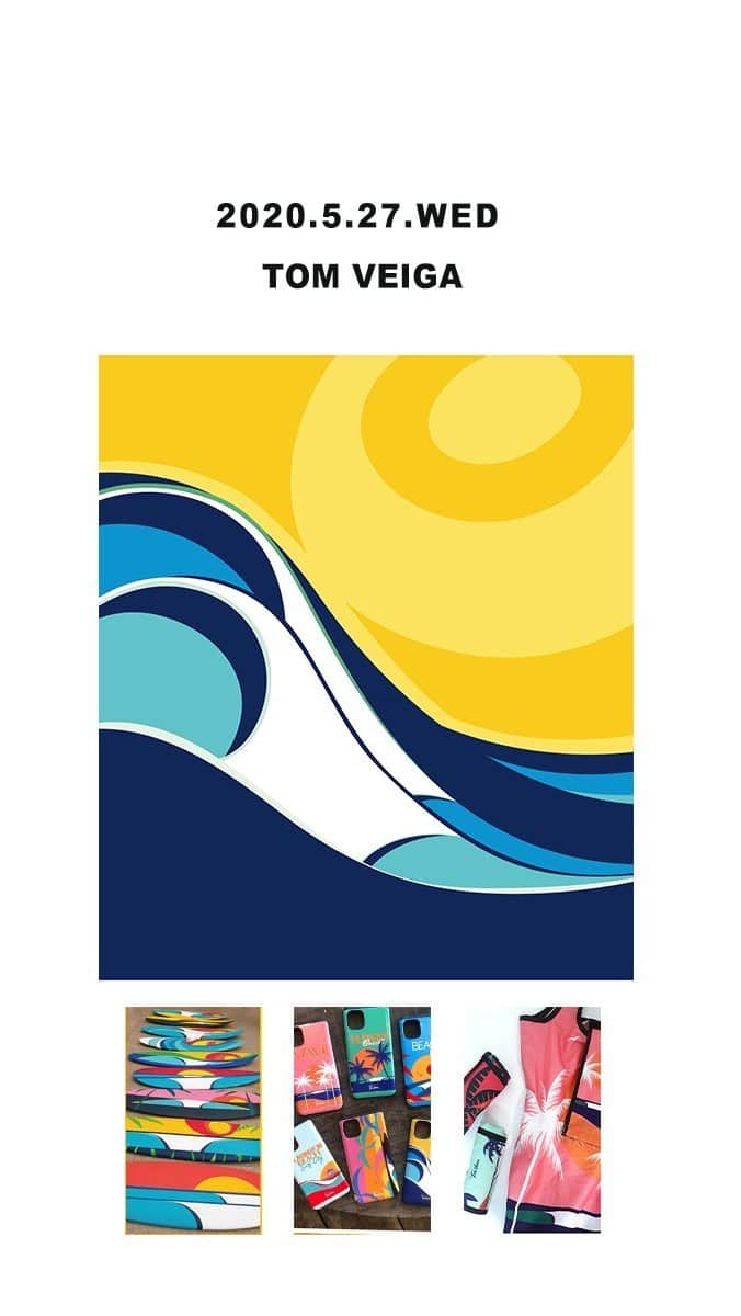ラレイアのインスタグラム：「ブラジル発サーフアーティスト"Tom Veiga(トム・ヴェイガ)をご紹介🏄‍♀️💚 https://item.rakuten.co.jp/laleia-p-life/c/0000000227/」