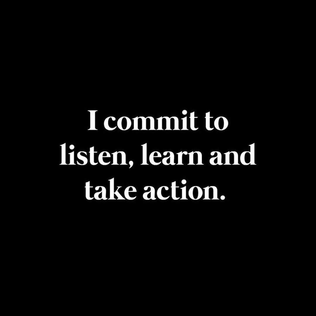 カロリーヌ・ド・メグレのインスタグラム：「Real changes start at home, in my life. I commit to listen, learn, donate, reflect and take action. In France and everywhere. (Pétition dans ma bio)」