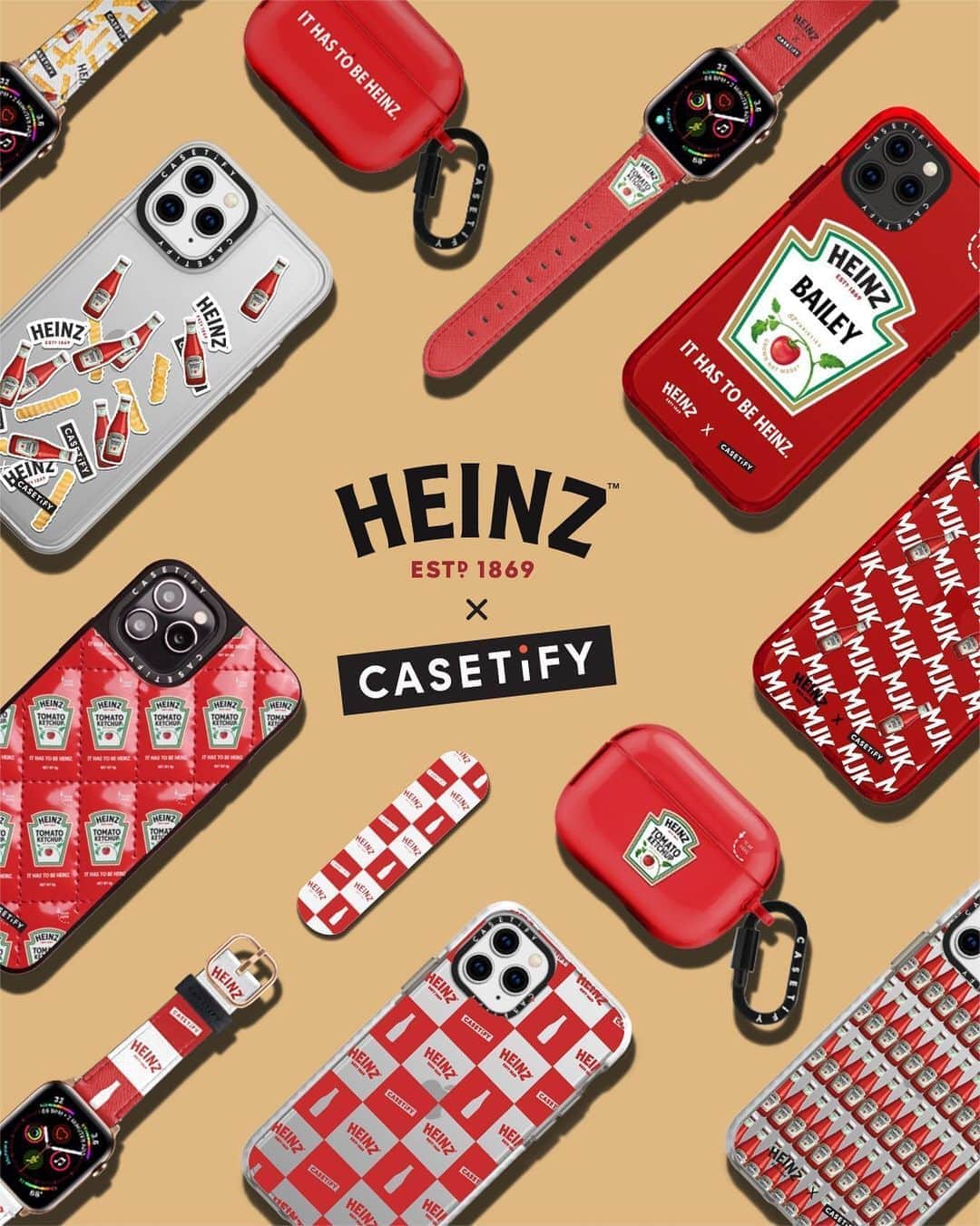 ハインツ日本株式会社のインスタグラム：「ついに#HEINZxCASETiFY が本日発売！ 🍅6月5日の「ナショナル・ケチャップ・デー」を記念した @casetify とのコラボレーション！ 売り切れる前に、プロフィールの🔗から今すぐゲット！  #HEINZxCASETiFY」