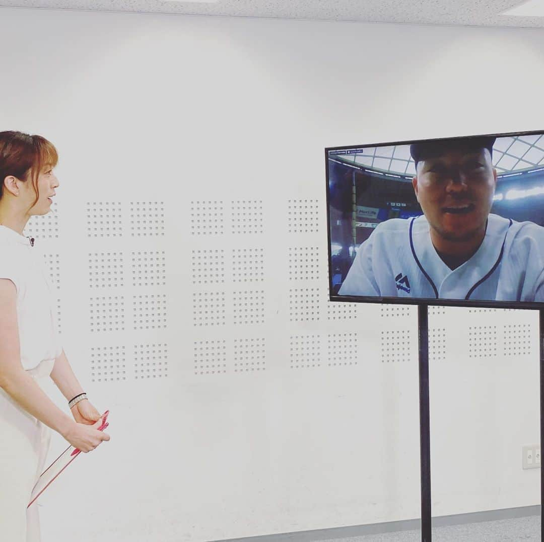 寺川綾さんのインスタグラム写真 - (寺川綾Instagram)「今日の報道ステーション。 スポーツコーナーでは、プロ野球の練習試合で熱盛⚾️なプレーが出た選手に、リモート取材でお話を伺いました🎤 お楽しみに〜✨ #テレビ朝日 #報道ステーション #スポーツ #friday #リモート取材 #プロ野球 #埼玉西武ライオンズ　山川穂高選手 #横浜DeNAベイスターズ　桑原将志選手 #読売ジャイアンツ　増田大輝選手 #千葉ロッテマリーンズ　佐藤都志也選手」6月5日 19時43分 - terakawaaya_official