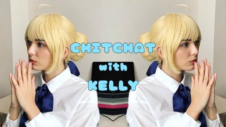ケリーアンのインスタグラム：「YouTuber必須アイテム「リングライト」がついに届いたので！ノリでコスプレメイク動画撮ってみたwww最後まで見てね😉 ラストは私服セイバーのもぐもぐタイム有り！🍚🥢 LINKはストーリーか私のTwitterから🐥 youtu.be/4WGLLpS0Glc  @kelly4otaku コス垢」