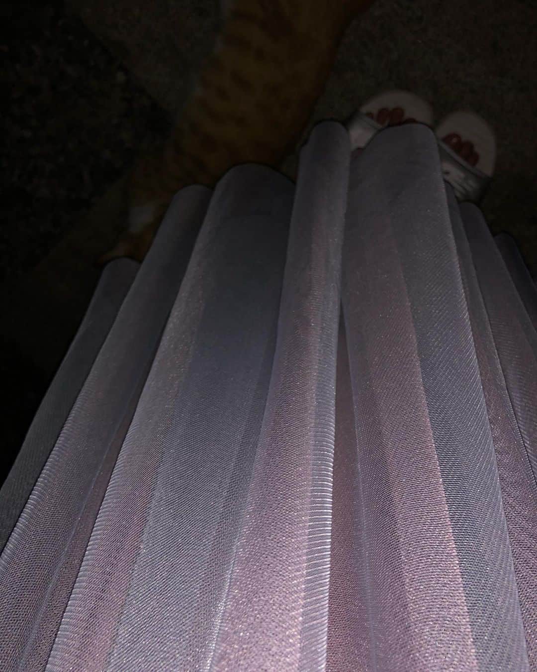 中野みやびのインスタグラム：「今日のスカート  #チュール #skirt #チュールスカート #ロングスカート #longskirt #お気に入り #可愛い #love #cute #pink #glay #color #very #民謡ガールズ #みやび」