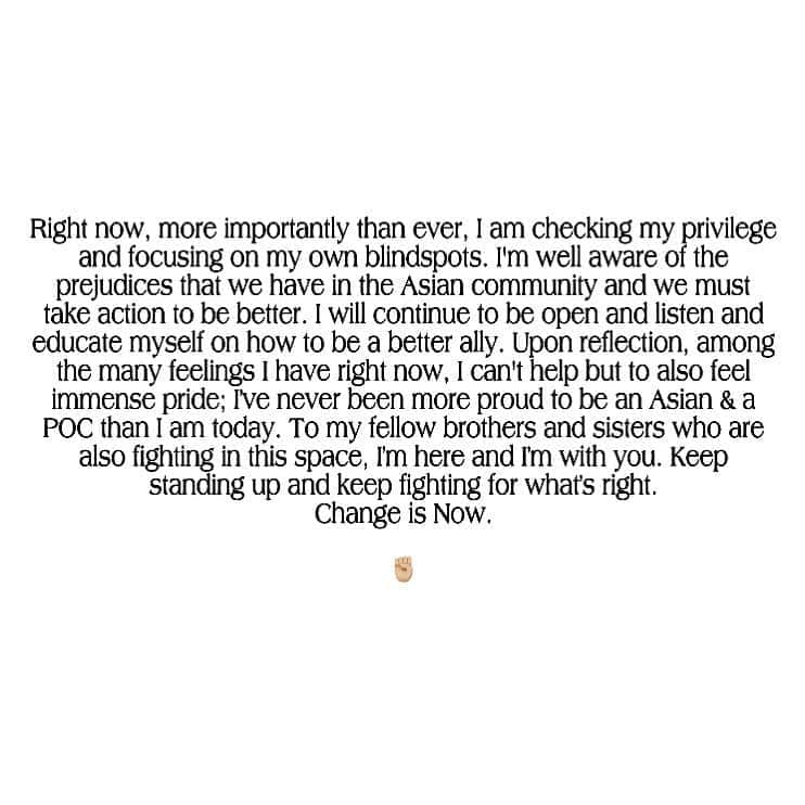 カーティス・ラムさんのインスタグラム写真 - (カーティス・ラムInstagram)「In these extremely dark and uncomfortable times, the one beautiful thing is that we are gifted a light of opportunity to grow and take action. To not only continue rising above but to finally come together and change what is broken. Either you be the change or watch nothing ever change.  Let’s Rise up... On & Offline ✊🏼. #asiansforblacklives #bethechange #blacklivesmatter #hateisavirus #enough」6月5日 21時19分 - hansumlum