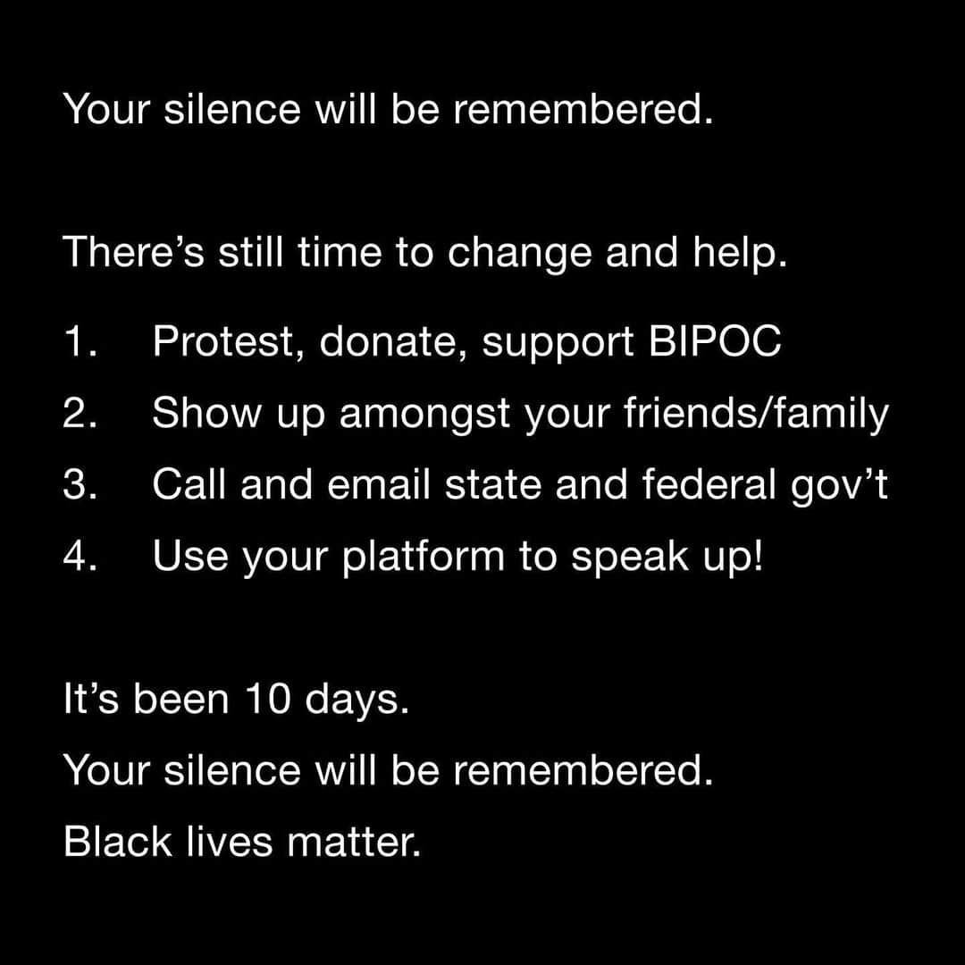 テイラー・ペンバートンさんのインスタグラム写真 - (テイラー・ペンバートンInstagram)「Speak up, reach out, do something!  This is a human rights issue, not a political issue. ‪Even COVID ended up being political, but in the end, everyone could relate and ppl furiously got behind it‬. Remember that? Black lives matter is entirely about human rights. It’s disappointing to see people silent, negligent, and politically divided‬. Get outside of your safe box and do better. Use your voice to provoke discourse in your community. Open your wallet and donate.」6月5日 22時39分 - pemberton