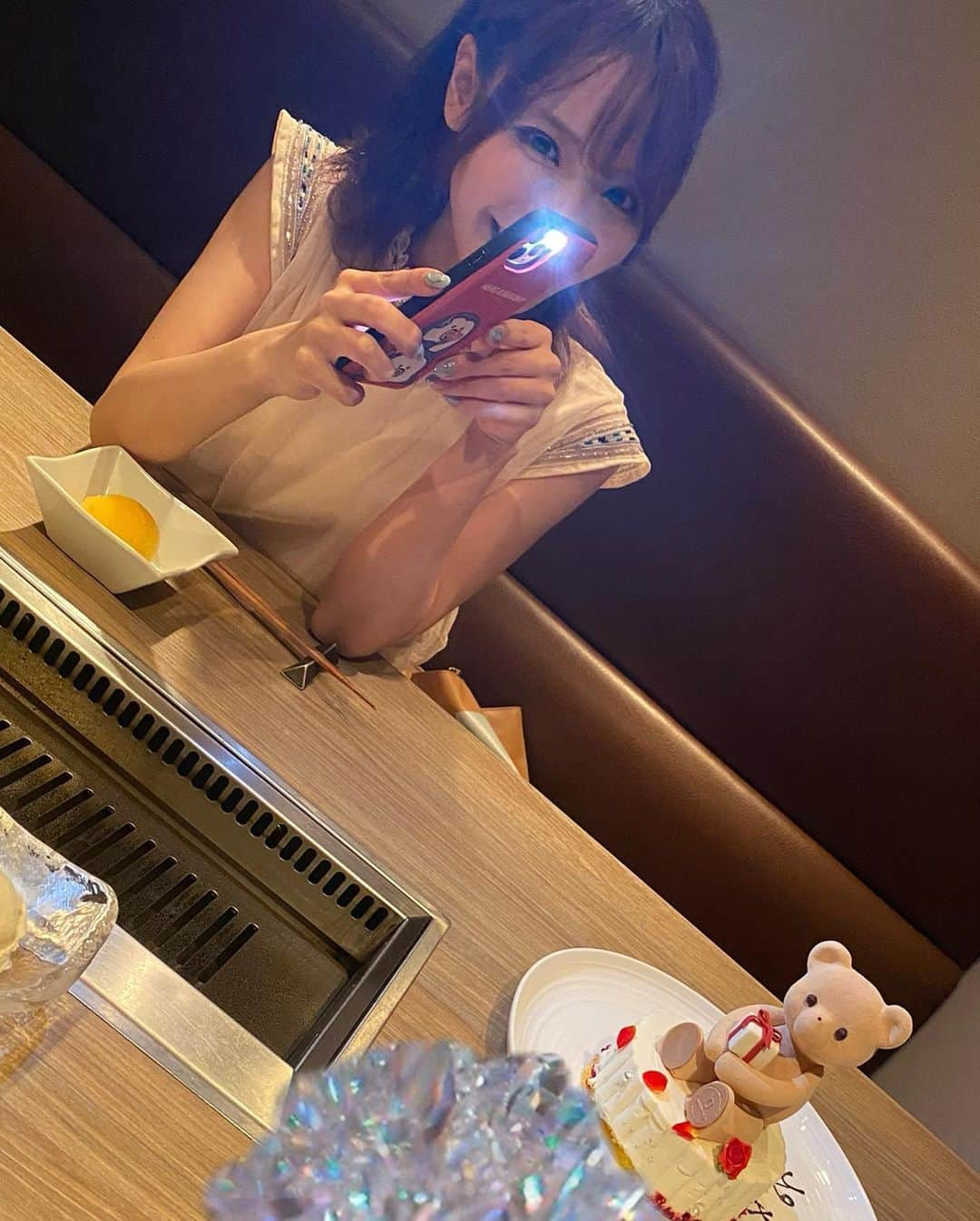 桃乃木かなさんのインスタグラム写真 - (桃乃木かなInstagram)「可愛いケーキ🎂🧸 #louange #友人のお誕生日でした」6月6日 1時08分 - kana_momonogi