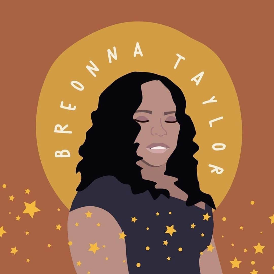 のインスタグラム：「In honor of Breonna Taylor and her Birthday which would have been today, please sign the petition in my stories. 🖤 #sayhername #blm」