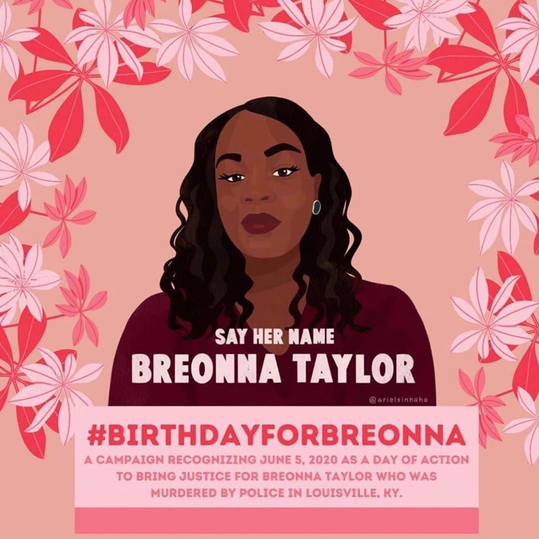 ダニエラ・ルーアのインスタグラム：「Let us celebrate this woman and push for justice for her senseless murder. . #Repost @swrightolsen ・・・ Today is Breonna Taylor’s 27th birthday. Two months ago she was murdered in her bed by the police and the officers have not been fired, arrested or charged. Her mother still has no answers. If this was our baby girl how hard would we fight? @battymamzelle has created a site with action items to honor #breonnataylor ‘s birthday and fight for justice. Let’s put the pressure on Mayor Greg Fischer. Call his office (844) 298 2731. And check out #birthdayforbreonna and the cards that are being sent and actions you can take to support and get #justiceforbre ... Happy Birthday, Breonna.  #sayhername #justiceforbreonnataylor #yourzenmama check out our stories for direct swipe up to action items. ❤️reposting @yourzenmama」