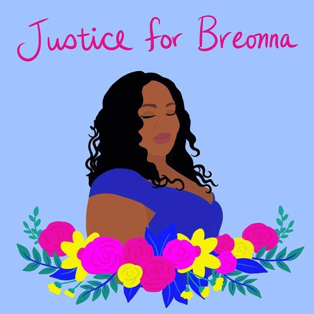 マーゴット・ロビーのインスタグラム：「Repost @timesupnow ・・・ Breonna Taylor should have turned 27 today. Click the link in bio for 10 actions you can take to demand #JusticeForBre and support her family and loved ones. #BirthdayForBreonna (🎨 by @shirien.creates) #SayHerName」