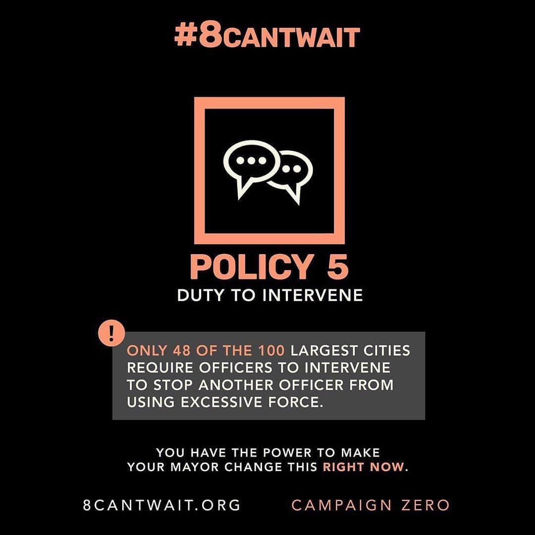 ジーナ・ロドリゲスさんのインスタグラム写真 - (ジーナ・ロドリゲスInstagram)「#8CANTWAIT •  Repost from @campaignzero • ✊🏿✊🏾Hey fam, many of you have been asking what more you can do and we’ve heard you.  Today we launch a new campaign: #8CANTWAIT. Together these 8 use of force policies can reduce police violence by 72%. And your Mayor has the power to adopt them all right now.  We need YOU to call and email your mayors, wherever you are, and tell them to adopt these 8 life-saving policies RIGHT NOW! We cannot standby any longer while the police kill people.  Visit 8CANTWAIT.ORG and use our tools to find your Mayor’s contact info, and see if your city already has any of these policies in place.  Spread the word! Together we CAN END police violence in America.✊🏿✊🏾」6月6日 4時14分 - hereisgina