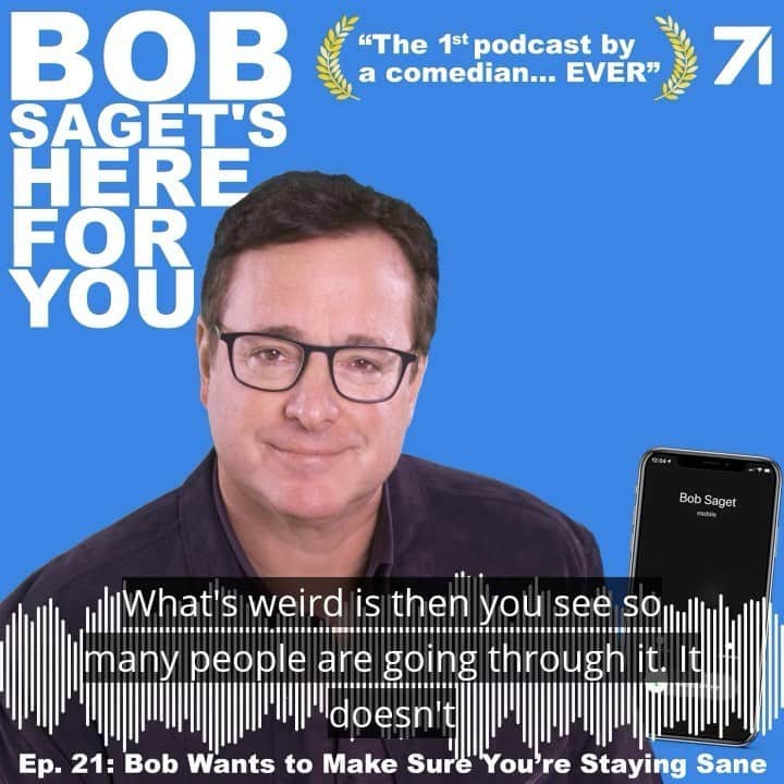 ボブ・サゲットのインスタグラム：「During this difficult time, TODAY’S PODCAST, Episode 21 is out now, called: “Bob Wants to Make Sure You’re Staying Sane.” @spotify To listen, go to—> spoti.fi/2Y9ctFC @spotifypodcasts @spotifysweden @spotifybrasil @spotifymx @spotifynorge @spotifydanmark @spotifyaunz @spotifyjp @spotifyindia @spotifypoland @spotifyspain @spotifyasia @spotifycanada @spotifysa @spotifynl @spotifyuk @spotifyfrance @spotifysuomi @spotifyde @spotifyitaly @spotifysuomi @studio71us @studio71uk @studio71fr @studio71it」