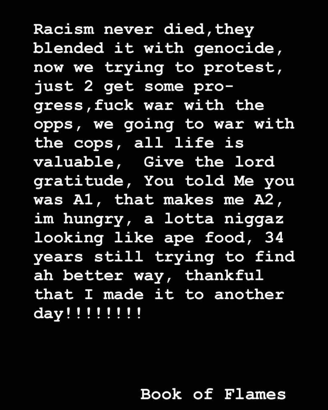 ワカ・フロッカ・フレイムのインスタグラム：「✊🏾 #JustPeople」