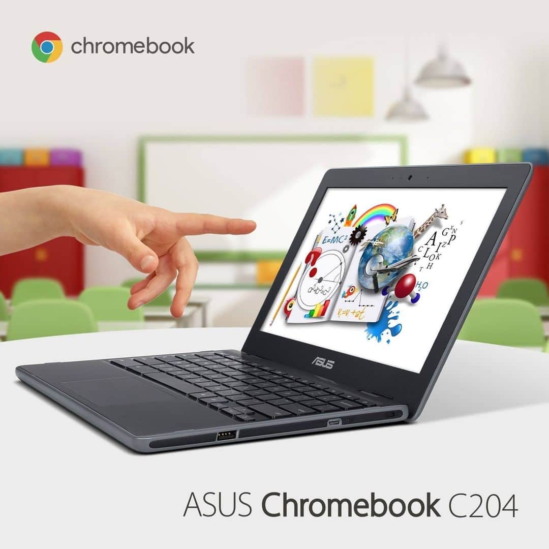 ASUSさんのインスタグラム写真 - (ASUSInstagram)「ASUS #ChromeBook C204 enables learning in any environment with a tough rubber bumper and spill-resistant keyboard — perfect for stir-crazy students! #StayHome #LearnAtHome」6月6日 19時50分 - asus