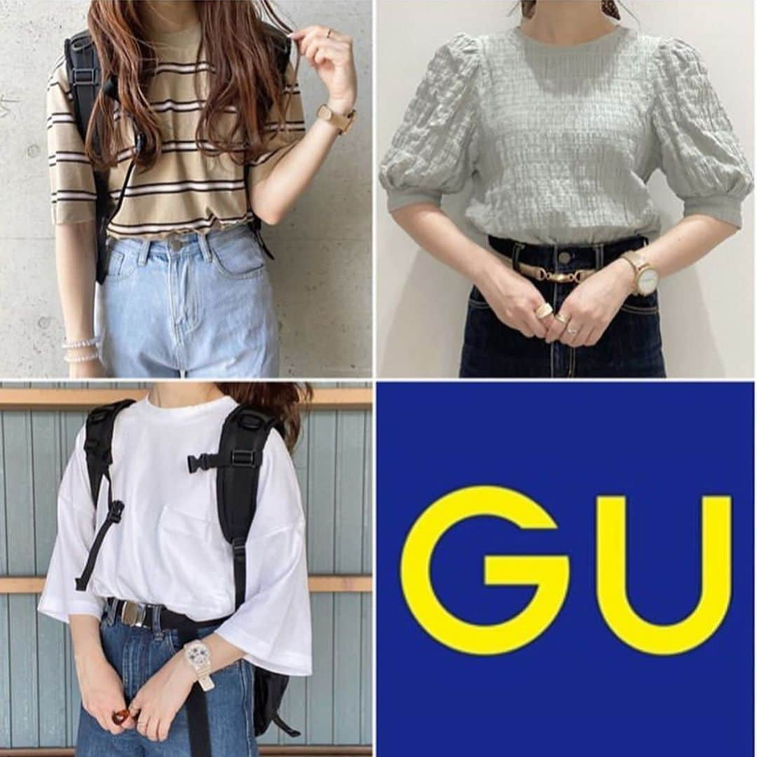 古着女子さんのインスタグラム写真 - (古着女子Instagram)「\ GU夏の購入品まとめ🌼 /﻿ ﻿ 夏の新作も注目のGUのアイテム！﻿ 今回はおしゃれさんのGU購入品をご紹介いたします✨﻿ ﻿ 🍏リネンブレンドフロントボタンブラウス﻿ リネンブレンドフロントボタンブラウスはインナーとして着こなしても、Tシャツと重ね着して着こなしても可愛い着回しの効くアイテム🌻﻿ ﻿ 🍏マルチボーダークルーネックT﻿ メンズアイテムのマルチボーダークルーネックTは古着っぽく着こなせると話題✨メンズライク系のコーデを組みたい方におすすめ✨﻿ ﻿ 🍏レースT﻿ レースTは990円＋taxとプチプラで着回しの効く万能アイテム！ノースリーブなのでTシャツやシャツと重ね着してもかさばらないので、夏のアイテムにもフリルネックをプラスできちゃう優秀なアイテムです🐻﻿ ﻿ みんなも是非参考にしてみてね！﻿ ﻿ ﻿ ﻿ ﻿ 🏡古着女子がプロデュースする古着ショップを紹介🏡﻿ ・9090 ナインティナインティ @9090s_ 👖👟﻿ ・Spoon  スプーン  @spoon__store 🥄✨﻿ ・nemne ねんね @nemne_store 🌿🥛﻿ ﻿ ﻿ 🌼公式LINE@→@furuzyo で検索🌼﻿ LINE@だけのお知らせや古着の疑問にも答えます！﻿ ﻿ ﻿ 古着を素敵に着こなしてる女性の方をRepostでご紹介させていただきます🐒写真は全てご本人様に【掲載許諾】をとっております﻿ ﻿ ﻿ ﻿ ﻿」6月6日 20時25分 - furuzyo