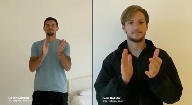 イヴァン・ラキティッチのインスタグラム：「Svim zdravstvenim djelatnicima i drugim profesionalcima koji rade kao istinski junaci, beskrajan pljesak. Hvala vam #WeWillWin #FIFA」