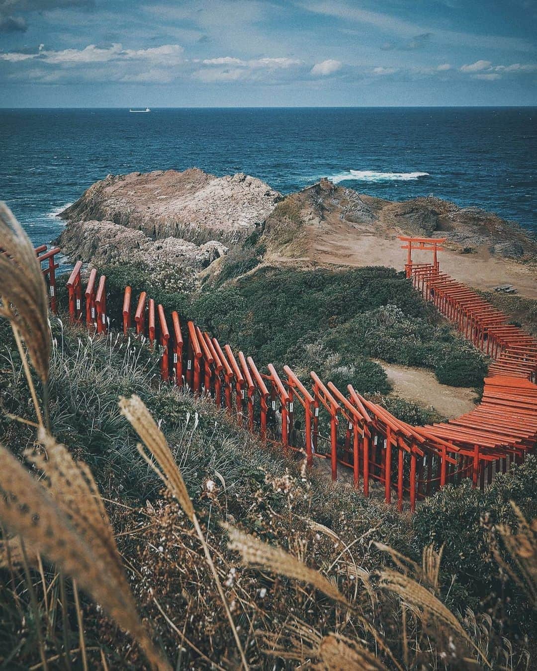 Berlin Tokyoのインスタグラム：「Clear sky stretching out over the red snake. . . . #hellofrom Yamaguchi #japan」