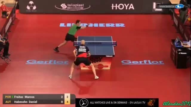 マルコス・フレイタスのインスタグラム：「Back in the day...🏓 @butterflyttofficial @ittfworld  @ettu_official」