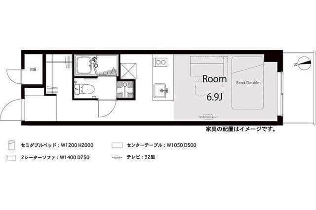 グッドルームさんのインスタグラム写真 - (グッドルームInstagram)「▼オアシスのように  都会の中にひっそりと佇む、 落ち着きを感じる空間です。 ⁠ -------------------⁠ ⁠ 東京 #牛込柳町 ワンルーム 26.46㎡  ヴィンテージなマンションの、 リノベーションされた一室。  コンクリの天井やむき出しの配管、 タイル調の床や造作のキッチンが愛らしい、 ホッと落ち着くような空間です。  居室は約7帖の広さ。 間取り図の配置のように、 ベッドとソファ、テーブルが置けるサイズ感。  キッチンが広くカウンターになっているので、 テーブルを兼ねる事もできそうです。 ⁠ ・⁠ こちらの物件は実際に住めるお部屋です。詳細はストーリー、ハイライトにて！⁠ ・⁠ こだわりのお部屋探しは、@goodroom_jp から URLをチェック！⁣⁣⁣⁣⁣⁣⁣⁣⁣⠀⁣⠀⁠ ・⠀⁠ ※最新のお家賃につきましては、リンク先物件ページからご確認ください。⁠ ⁠・⁠ #goodroom #interiordesign #decoration #myhome #homedesign #interiordecor #urbanlife #apartment #tokyo⁠ #東京 #生活 #シンプルな暮らし #シンプルライフ #日々の暮らし #引っ越し #暮らしを整える #一人暮らし #物件探し #お部屋探し #お洒落な暮らし #理想の空間 #空間デザイン #間取り図 #賃貸⁠ #丁寧な暮らし #リノベーション  #カウンターテーブル #キッチン #ヴィンテージ」6月6日 19時30分 - goodroom_jp