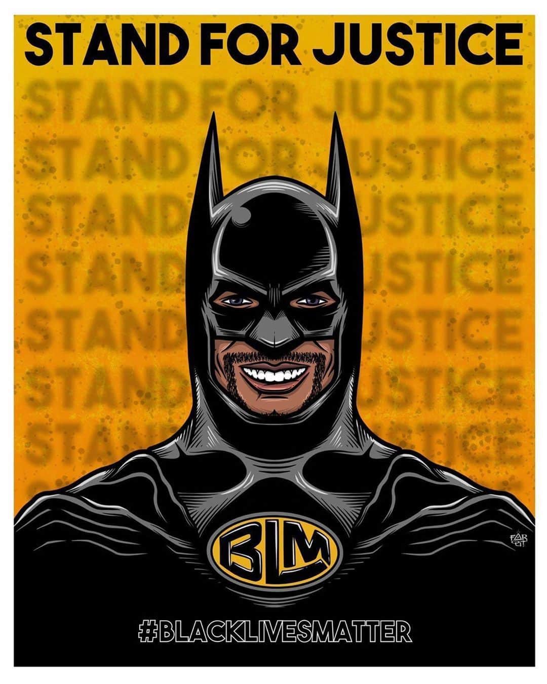 テリー・クルーズさんのインスタグラム写真 - (テリー・クルーズInstagram)「This put me in a GREAT mood! This was just too incredible! A nod to my #EverybodyHatesChris days! Honored!  #Repost @far.out.designs ・・・ Stand for Justice. Stand for Peace. I reimagined @terrycrews as the Dark Knight himself. Seems fitting and I’ll be dammed if his smile isn’t the most contagious and inspiring in the biz.」6月7日 6時10分 - terrycrews
