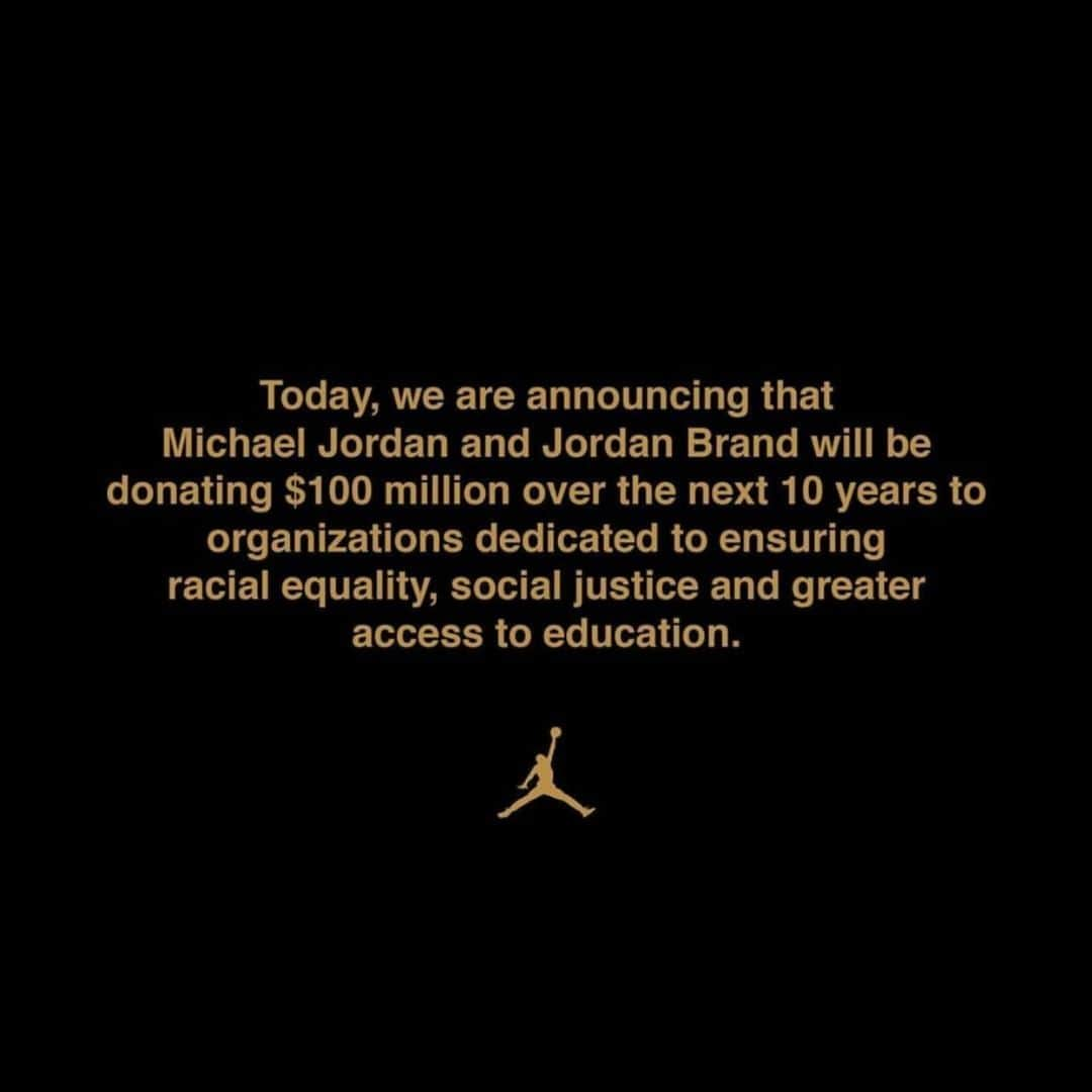 カーメロ・アンソニーさんのインスタグラム写真 - (カーメロ・アンソニーInstagram)「A multi-layered problem requires multi-layered solutions. Proud of Michael Jordan and the Jordan Brand for this big step that will have a long term impact in the fight to end racial inequality.」6月7日 1時00分 - carmeloanthony