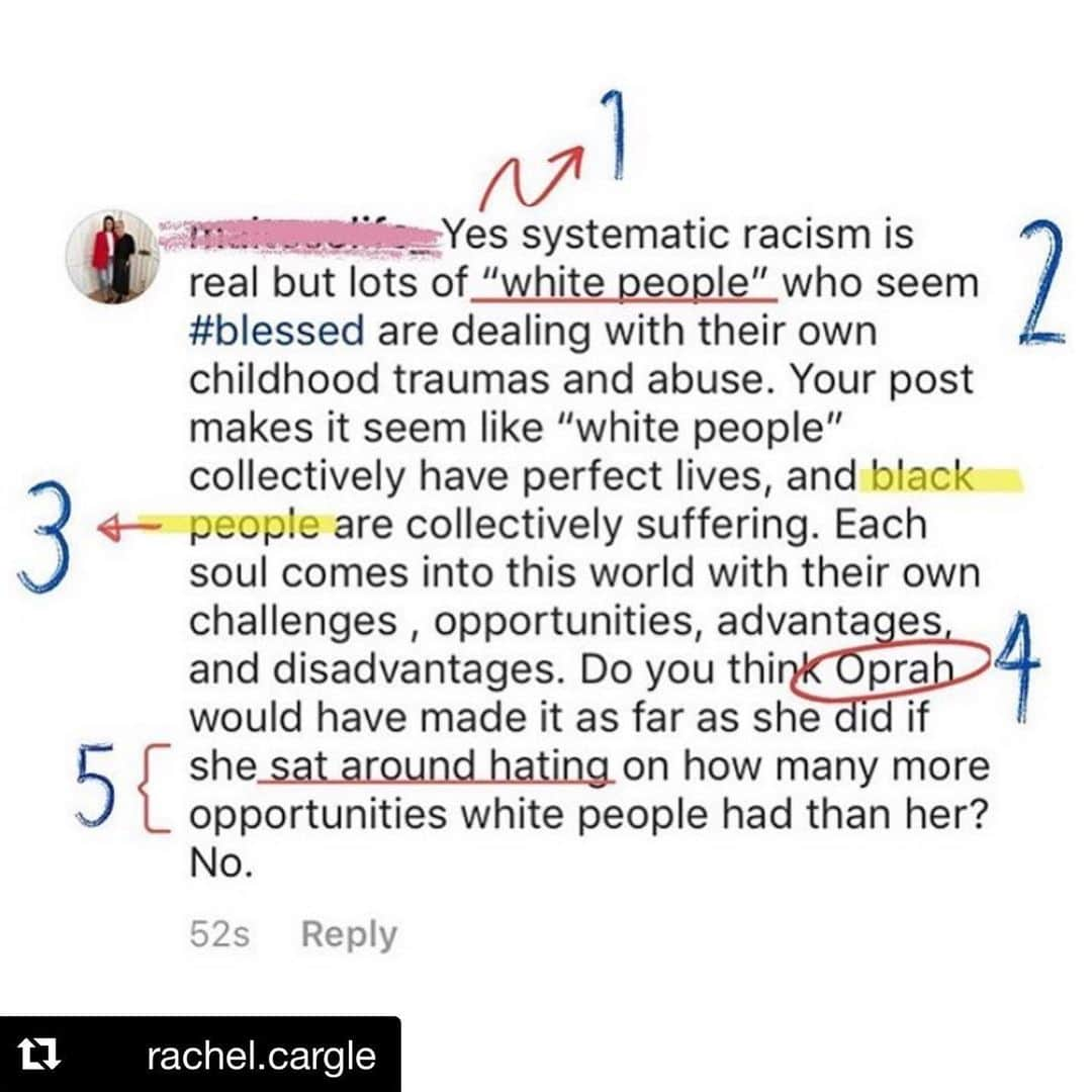 サラ・ポールソンさんのインスタグラム写真 - (サラ・ポールソンInstagram)「Listening #Repost @rachel.cargle with @get_repost ・・・ Good Morning 🌞 Just another quick Saturday School lesson for you, loves. Revisiting this particular lesson and I hope it offers some critical language and a more critical lens as you engage in these conversations in your own spaces. • 1. Yes/But also known as “whataboutism” , is a variant of the “tu quoque” logical fallacy that attempts to discredit an opponent's position by charging them with hypocrisy without directly refuting or disproving their argument. (source: Zimmer, Ben. WSJ, 2017 ) . 2. White people, when referring to themselves, often put the word “white” in quotation marks. Over text it’s understood that these translate to air quotes. In the English language we take air quotes to denote sarcasm or irony. This is a form of delusion in which white people believe that they are a default and have no labeling while everything else indeed does — as it becomes convenient for them. . 3. She then, as expected, didn’t seem to find the need to put quotes around black people. . 4. The deep desire for white Americans to tokenize successful black people as a means to bury the realties of systemic racism and push ideologies of merit based achievement have been one of tools of this country since its inception. From the “happy slave” to “but look at Oprah and Obama” these efforts push to reinforce the “American Dream” to black Americans despite the structural economic and political barriers that exist in our racist society.Tokenism glorifies the exception in order to obscure the rules of the game of success in a capitalist society.” (Source: Dana L Cloud; “Rhetoric of Tokenism”) . 5. When the discussion of racial justice and/or critique of our racist system is punctured by bringing up the cases of Oprah or Obama note that its rarely ever followed by dynamic discussion about reproducing those success in this “new and shiny system we have”. It’s however a plea to “SHUT UP AND BE GRATEFUL SOMEONE LIKE YOU FINALLY GOT SOMEWHERE” • If you enjoy learning from me consider joining me and the thousands of other curious humans over at my donation based monthly learning platform @thegreatunlearn. Link in my bio.」6月7日 2時16分 - mssarahcatharinepaulson