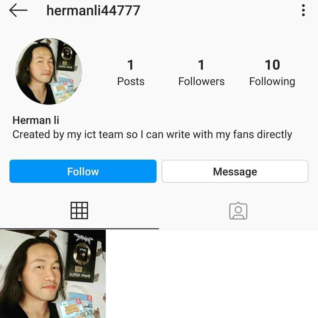 ハーマン・リさんのインスタグラム写真 - (ハーマン・リInstagram)「Fake account. Do not follow!」6月7日 3時19分 - hermanli